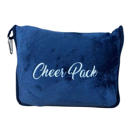 Kuschelkissendecke dunkelblau Cheer Pack bestickt